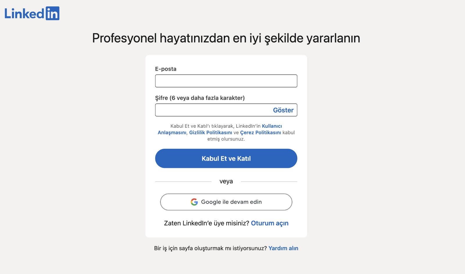 Linkedin reklamları